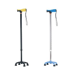 AR-017 Laska inwalidzka aluminiowa – czwórnóg niski z miękkim uchwytem ARmedical