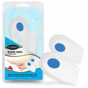 Bone Heel silikonowe podpiętki korytkowe na ostrogę piętową – boczną Corbby