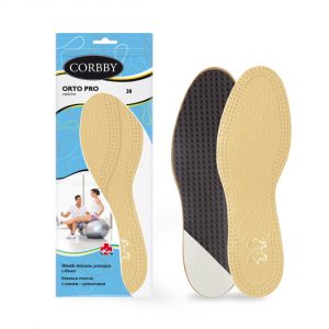 Orto Pro wkładki skórzane pronujące z klinem Corbby