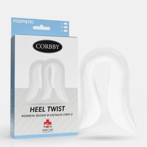 Heel Twist podpiętki żelowe w kształcie litery U Corbby