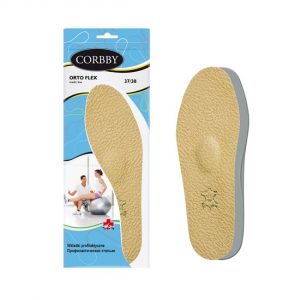 Orto Flex  wkładki skórzane na płaskostopie Corbby