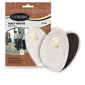 Half  White półwkładki kol.biały Corbby