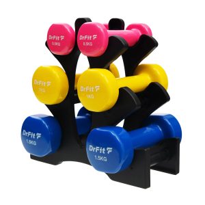 Zestaw 6 hantli+stojak DrFit